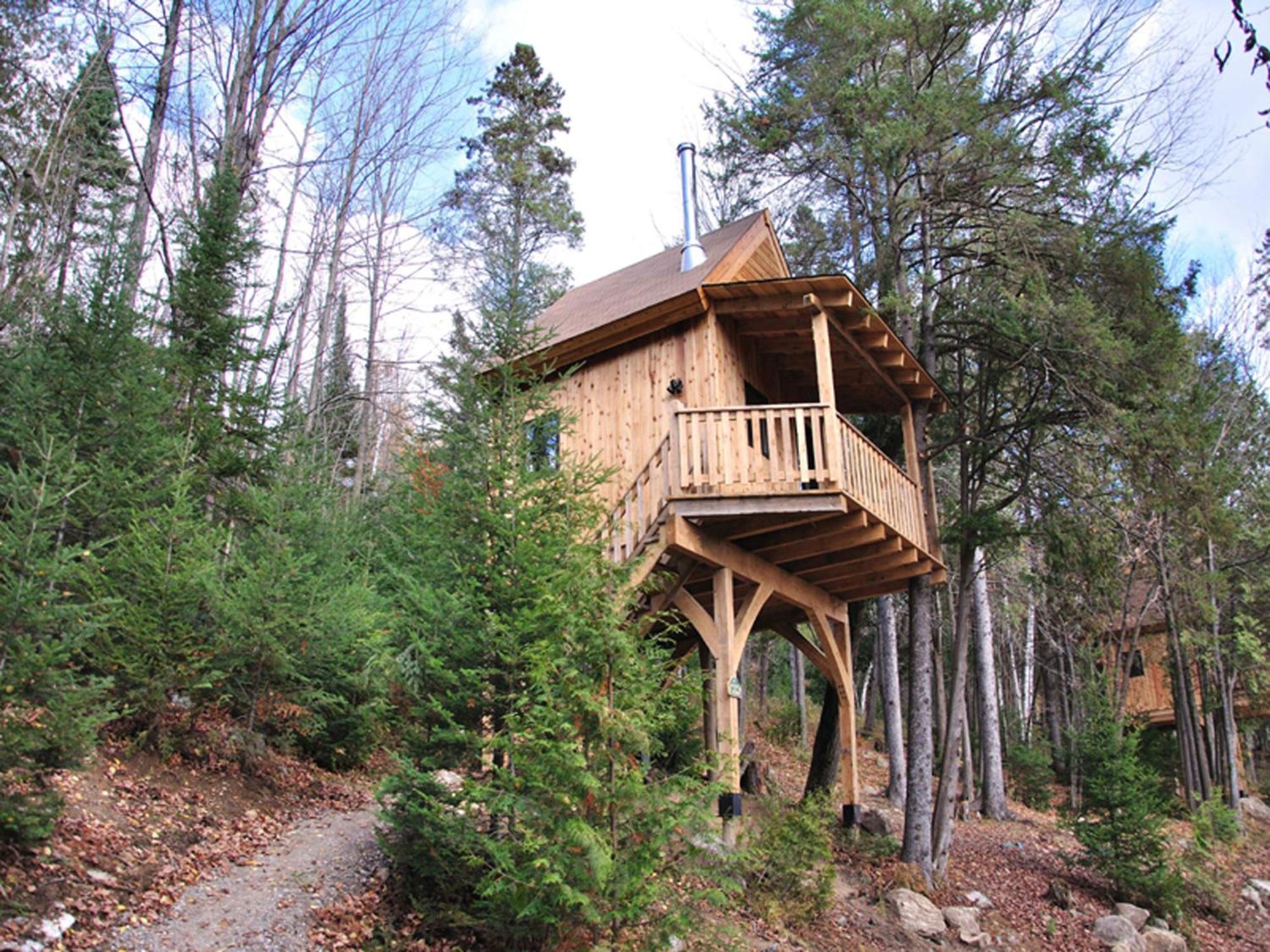 Les Cabanes Du Trappeur Wentworth-Nord Bagian luar foto