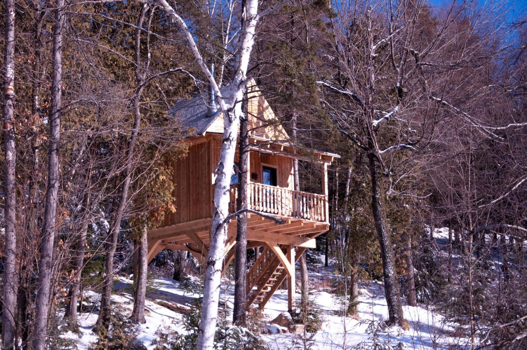 Les Cabanes Du Trappeur Wentworth-Nord Bagian luar foto