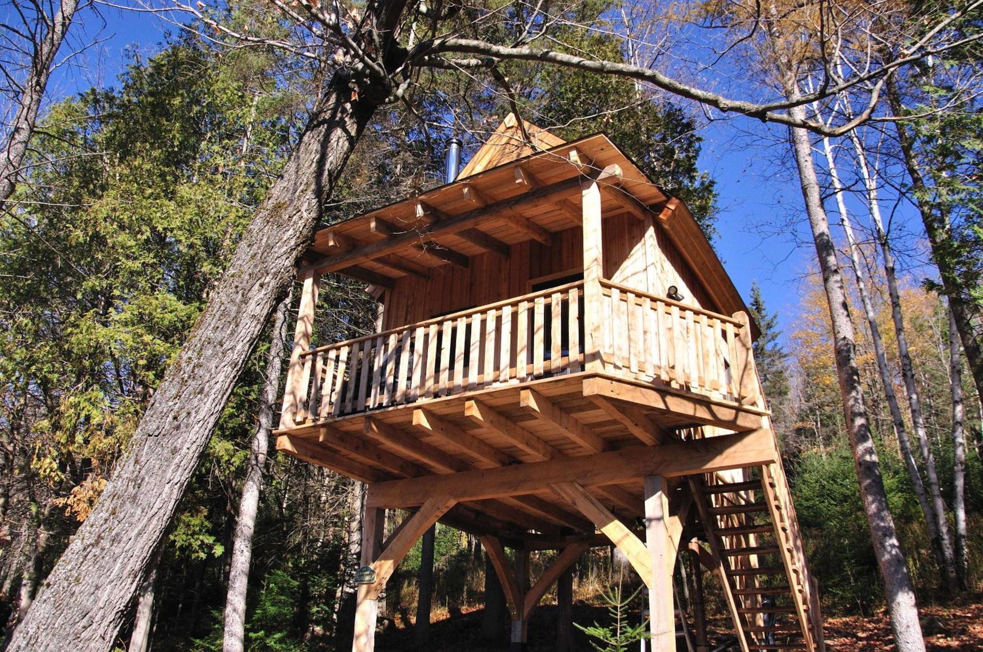 Les Cabanes Du Trappeur Wentworth-Nord Bagian luar foto